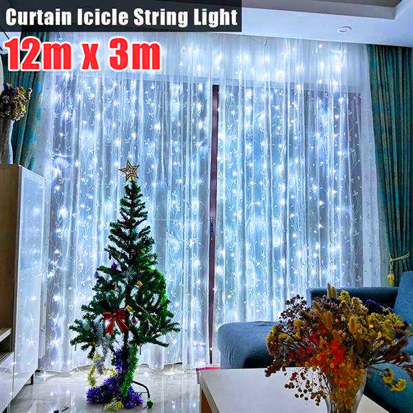 12M x 3M 1200-LED 110V Warm White Light Romantic Christmas Wedding Outdoor Decoration Curtain String Light US Standard
12M x 3M 1200-LED 110V Warm White Light Romantic Christmas Wedding Outdoor Decoration Curtain String Light US Standard