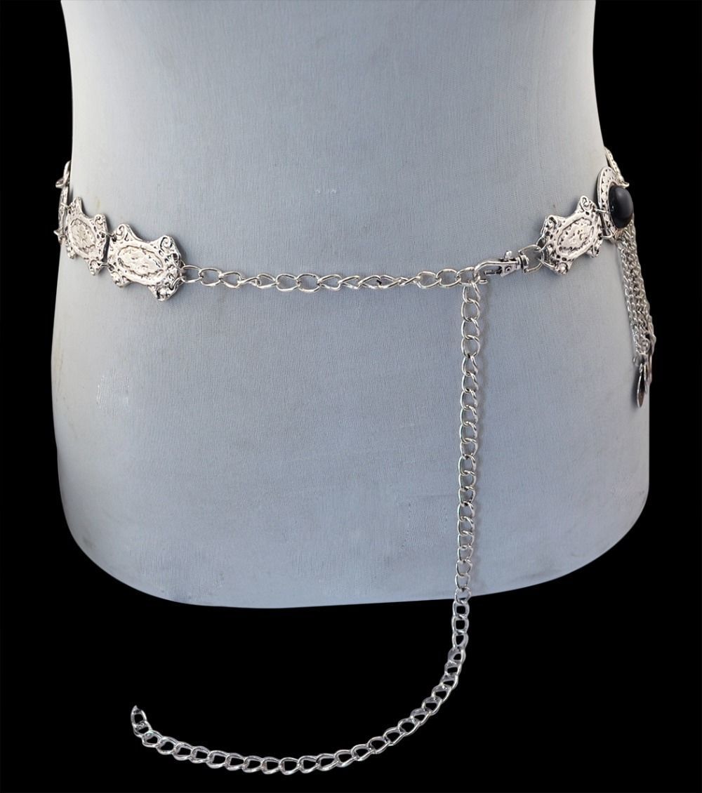 Turkish Gypsy Silver Belly Chains Boho Ethnic Jewelry Sexy Bikini Waist Dance Coin Dress Belt Belly Piercing Tribal Jewelry T200508