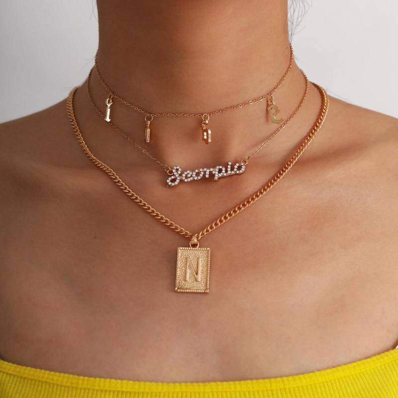 LOVE Letter Pedant Necklacen for Women Crystal Letter Geometric Layered Choker Necklace Gothic Chain on the Neck Jewelry 2020
LOVE Letter Pedant Necklacen for Women Crystal Letter Geometric Layered Choker Necklace Gothic Chain on the Neck Jewelry 2020