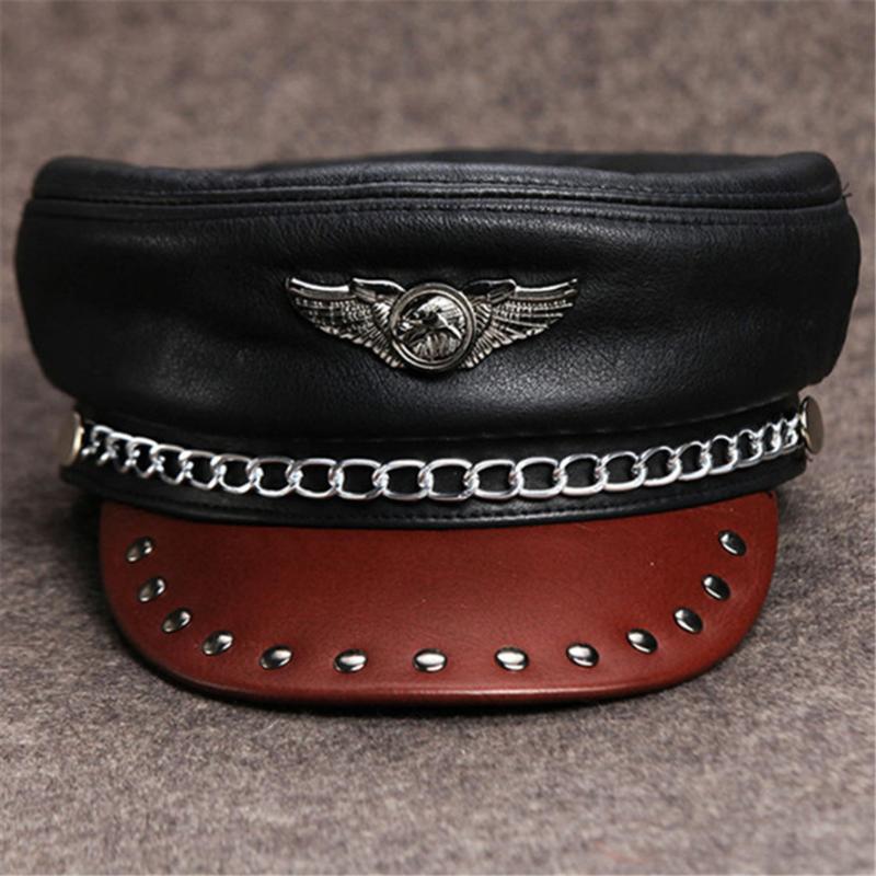 Leather Army Elegant Cowhide Genuine Germany Hats Personality Hip-hop Caps Snapback Flat For Haulage Motor, Black
Leather Army Elegant Cowhide Genuine Germany Hats Personality Hip-hop Caps Snapback Flat For Haulage Motor, Black