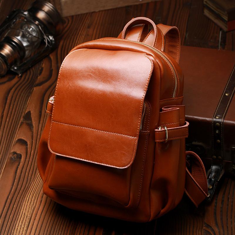 Design Oil Wax Cow Leather Women Backpack Genuine Leather Women Bag Preppy Style School Bag Casual Travel Bags, Black
Design Oil Wax Cow Leather Women Backpack Genuine Leather Women Bag Preppy Style School Bag Casual Travel Bags, Black