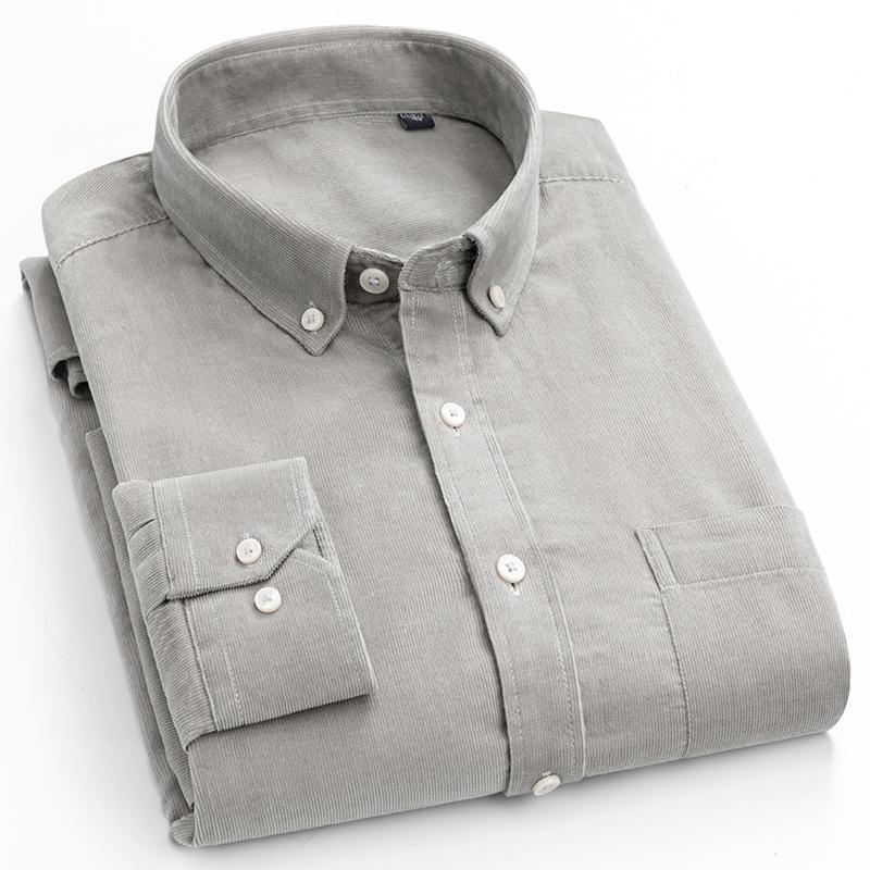 100% Cotton Corduroy Men's Shirts Long-sleeved Spring Autumn Wine Red Gray Cotton Business Casual Youth Shirt Clothes
100% Cotton Corduroy Men's Shirts Long-sleeved Spring Autumn Wine Red Gray Cotton Business Casual Youth Shirt Clothes