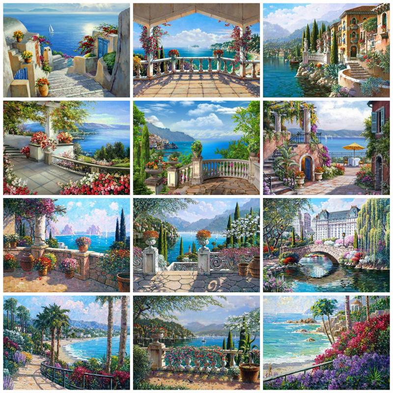 EverShine Diamond Embroidery Landscape Cross Stitch 5D Full Square Diamond Painting Seaside Town Rhinestones Art Home Decor
EverShine Diamond Embroidery Landscape Cross Stitch 5D Full Square Diamond Painting Seaside Town Rhinestones Art Home Decor