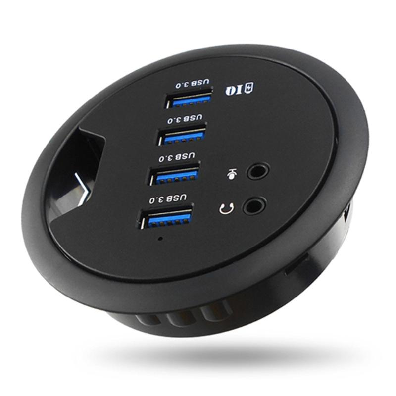 Mount In Desk 4-Port USB 3.0 HUB Adapter and External Stereo Sound Adapter Combo Transfers data at high speed#T2
Mount In Desk 4-Port USB 3.0 HUB Adapter and External Stereo Sound Adapter Combo Transfers data at high speed#T2