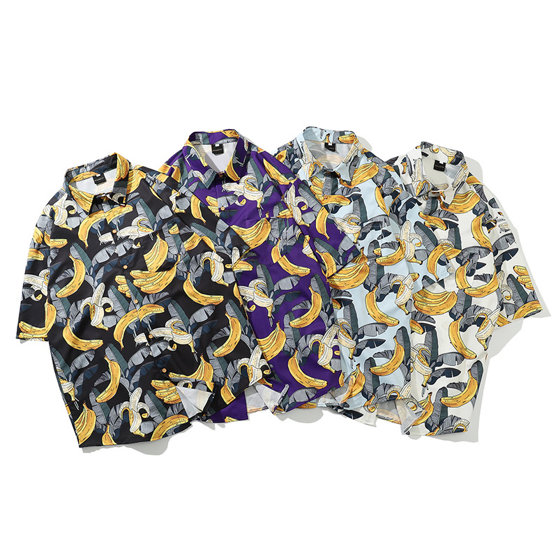 Men's Short sleeve shirt Hawaiian Printed Shirt men Casual Button Print Beach Hip Top Loose Blouse Top Streetwear, Black
Men's Short sleeve shirt Hawaiian Printed Shirt men Casual Button Print Beach Hip Top Loose Blouse Top Streetwear, Black