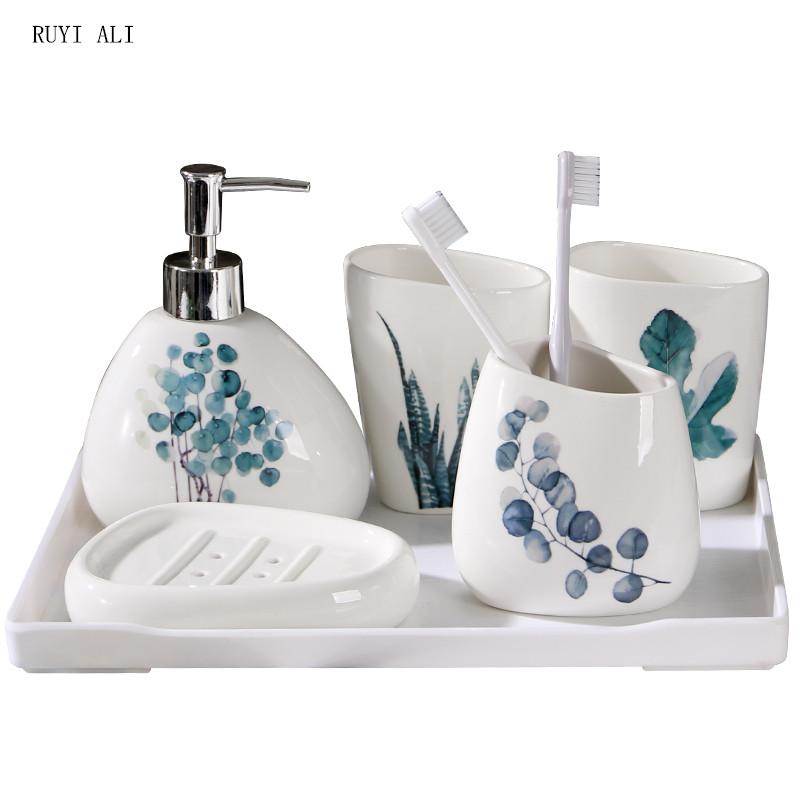 Nordic Ceramic 6pcs Bathroom Set or Single Accessories Toothbrush Holder Emulsion Bottles Latex Bottles/Wedding Gift/Melamine tr
Nordic Ceramic 6pcs Bathroom Set or Single Accessories Toothbrush Holder Emulsion Bottles Latex Bottles/Wedding Gift/Melamine tr