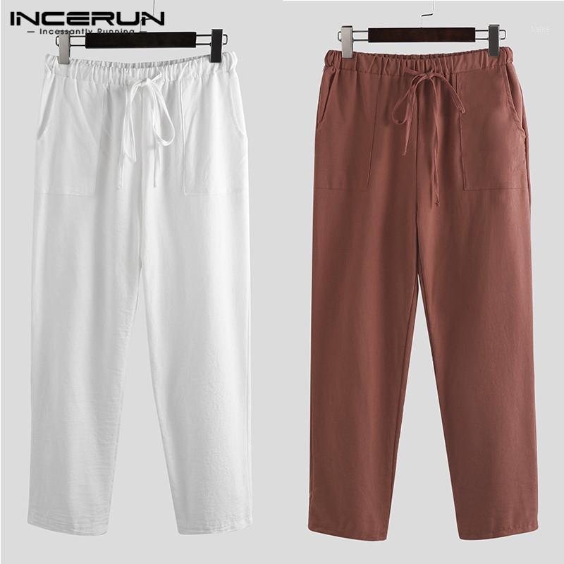 INCERUN Streetwear Men Solid Casual Pants Fashion Joker Straight Leg Trousers Cotton Linen Mens Stretch Waist Sweatpants Joggers1, Army green
INCERUN Streetwear Men Solid Casual Pants Fashion Joker Straight Leg Trousers Cotton Linen Mens Stretch Waist Sweatpants Joggers1, Army green