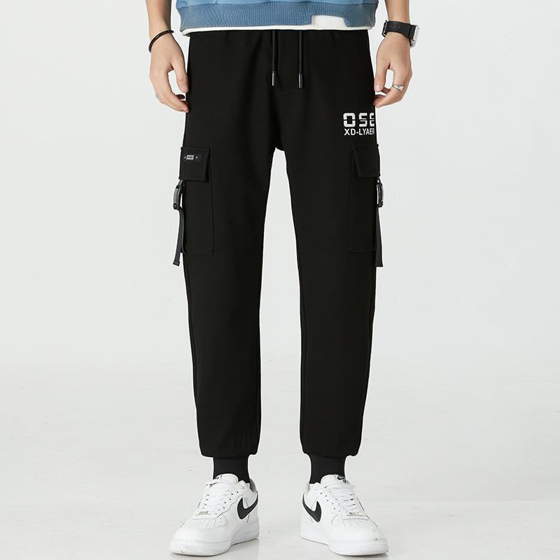 Boutique Men's casual pants men's trousers han edition of new fund of 2020 autumn loose straight canister joker trousers, Black 
Boutique Men's casual pants men's trousers han edition of new fund of 2020 autumn loose straight canister joker trousers, Black