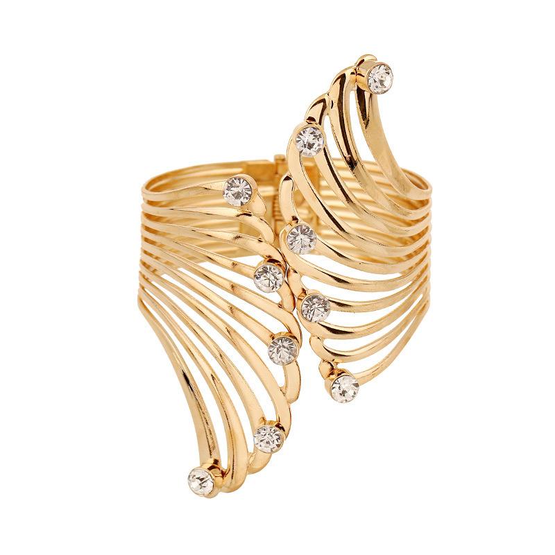 Fashion Feather Rhinestone Bangles For Women 2020 Brand Jewelry Geometric Hollow Wide Metal Plating Gifts
Fashion Feather Rhinestone Bangles For Women 2020 Brand Jewelry Geometric Hollow Wide Metal Plating Gifts