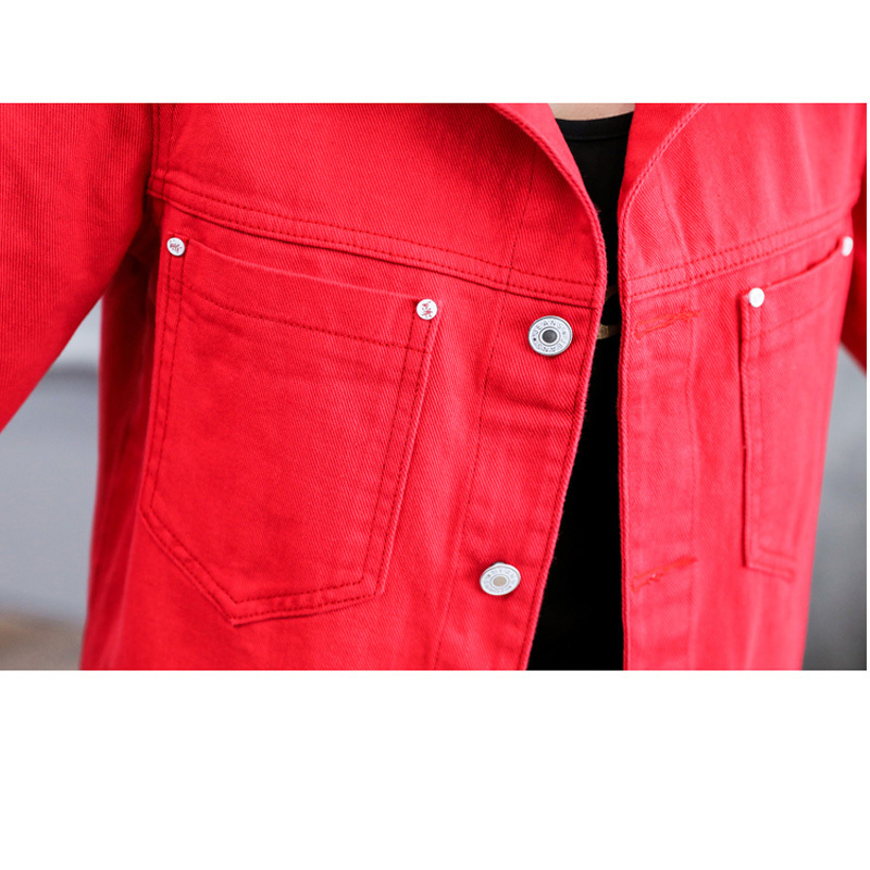 New Autumn Denim Yellow Jacket Women Loose Jeans Jacket and Coat Fashion Overcoat Long Sleeve Jacket Ladies Tops 7121 50 201023