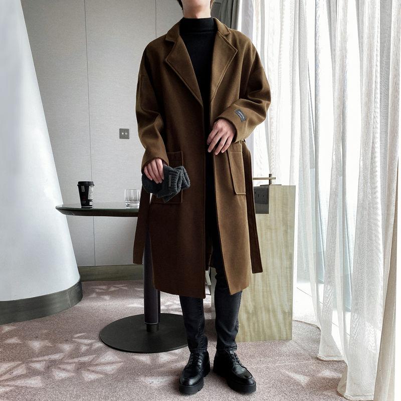 Korean Cardigan Woolen Coat Men' Warm Fashion Casual Long Woolen Coat Men Wild Loose Winter Oversize Mens Overcoat, Black
Korean Cardigan Woolen Coat Men' Warm Fashion Casual Long Woolen Coat Men Wild Loose Winter Oversize Mens Overcoat, Black