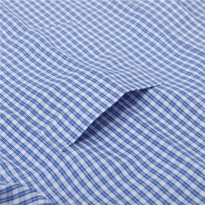 Men Plaid Shirt Long Sleeve Regular Fit Mens Striped Shirts with Chest Pocket Square Collar Checkered Shirts for Men New 201124