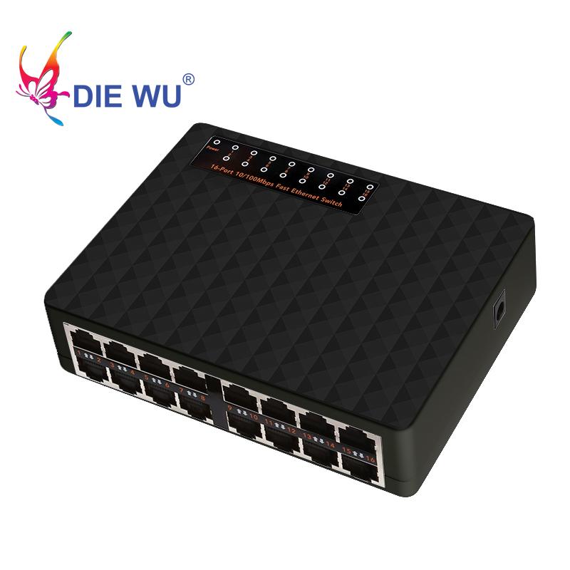 16 Ports Fast Ethernet Network Switch 10/100Mbps RJ45 Nework Switcher Hub For Desktop
16 Ports Fast Ethernet Network Switch 10/100Mbps RJ45 Nework Switcher Hub For Desktop