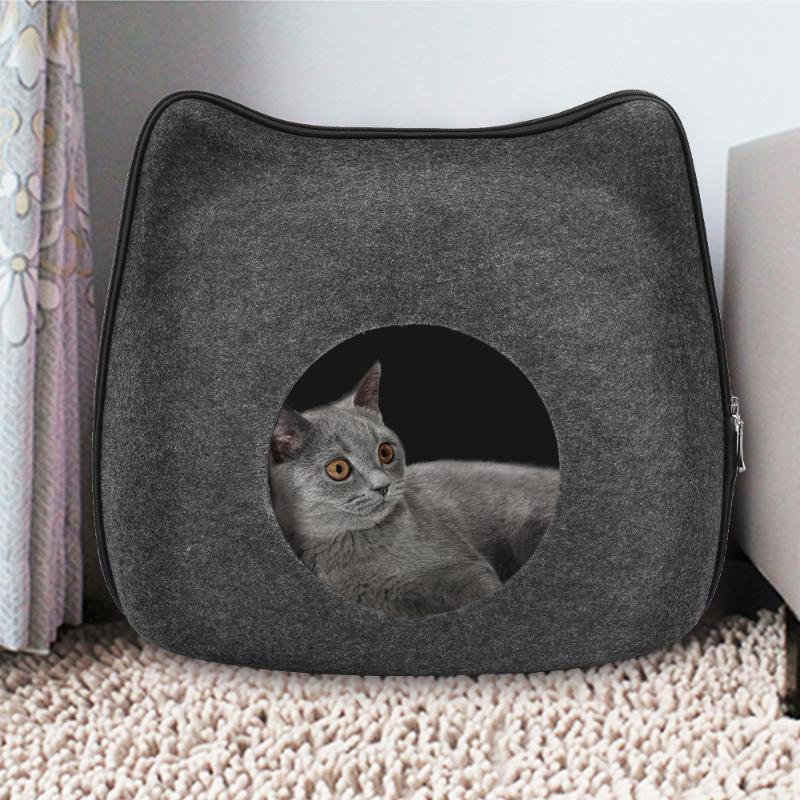 Detachable Natural felt Cat Bed Breathable Cat Pet Cave Dark Gray Bed House With Cushion for Pets Cats Pet Accessories
Detachable Natural felt Cat Bed Breathable Cat Pet Cave Dark Gray Bed House With Cushion for Pets Cats Pet Accessories