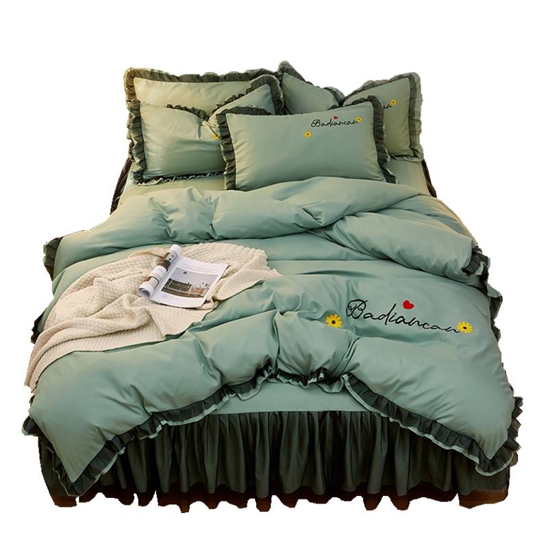 Nordic Style Creative Luxury Bedding Set With Lace Aesthetic Fluffy Bedding Set Bedroom Juegos De Cama Four-piece Suit BD50CJ, Style3
Nordic Style Creative Luxury Bedding Set With Lace Aesthetic Fluffy Bedding Set Bedroom Juegos De Cama Four-piece Suit BD50CJ, Style3