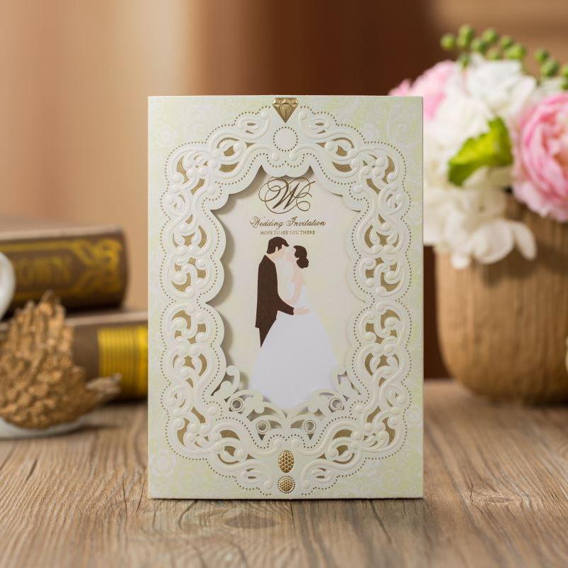 100pcs Laser Cut Wedding Invitations Cards with Bride and Groom Flowers Hollow Flower For Marriage Baby Shower Party Supplies
100pcs Laser Cut Wedding Invitations Cards with Bride and Groom Flowers Hollow Flower For Marriage Baby Shower Party Supplies