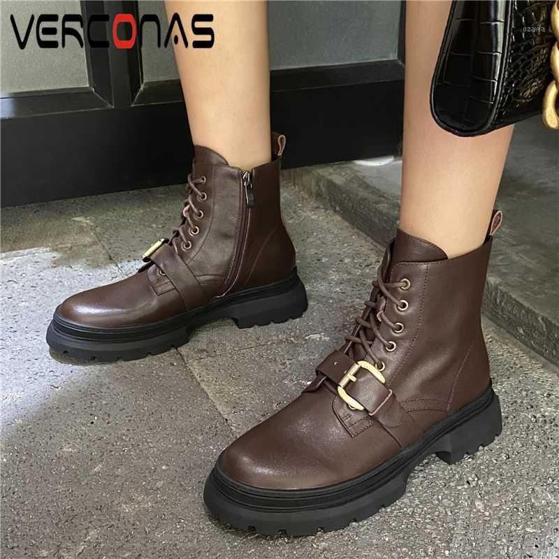 VERCONAS Casual Women Ankle Boots Autumn Winter Buckle Shoes Woman Round Toe Genuine Leather Casual Platforms Side Zipper Boots1, Black
VERCONAS Casual Women Ankle Boots Autumn Winter Buckle Shoes Woman Round Toe Genuine Leather Casual Platforms Side Zipper Boots1, Black