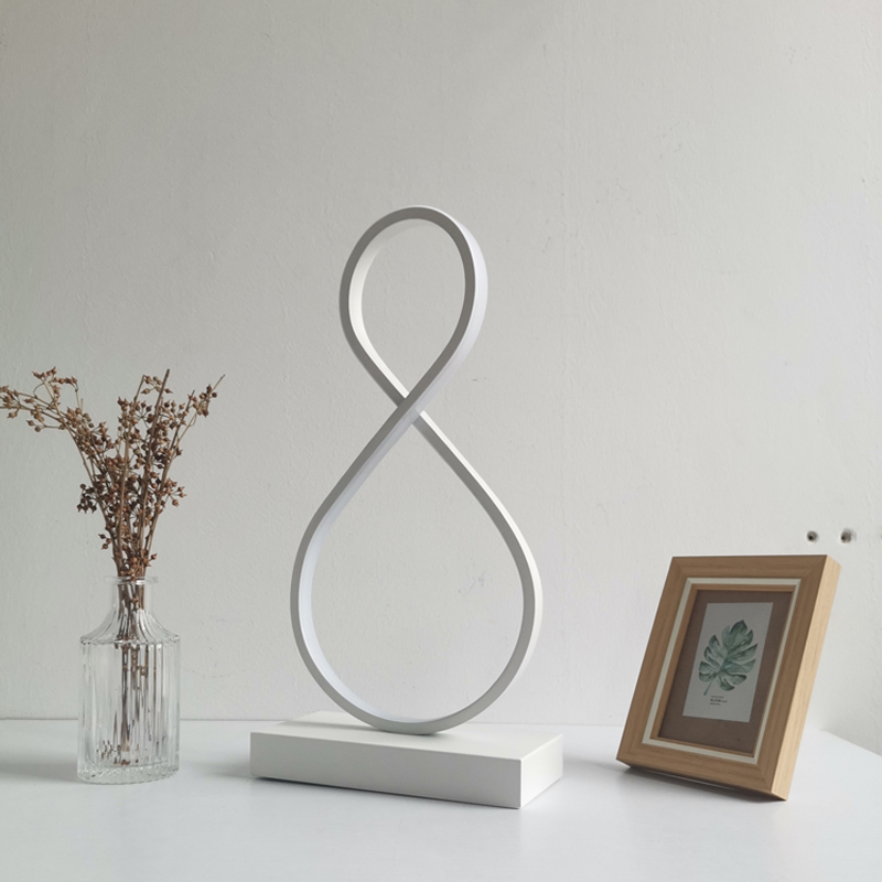 LED Table Lamp 8 Shaped Desk lamp Bedside Night Light for Home Living Room Bedroom Decor Lighting fixtures