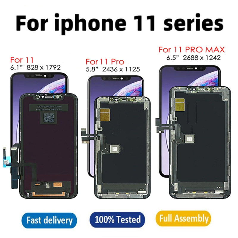 Panels For iPhone 11 11pro pro max LCD Display OLED TFT Touch Screen Digitizer Replacement Assembly
Panels For iPhone 11 11pro pro max LCD Display OLED TFT Touch Screen Digitizer Replacement Assembly
