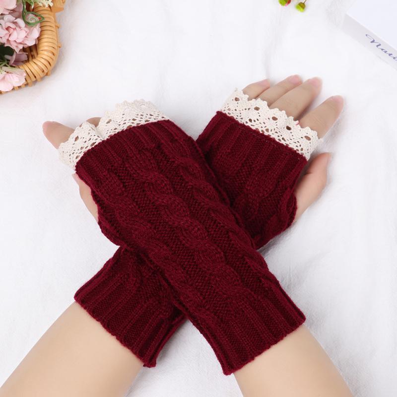 Five Fingers Gloves Casual Fashion Unisex Semi-Long Knitted Lace Fingerless Winter Soft Mitten Female Warm Without
Five Fingers Gloves Casual Fashion Unisex Semi-Long Knitted Lace Fingerless Winter Soft Mitten Female Warm Without