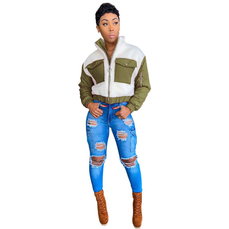 Adogirl Fleece Cropped Jackets For Women Fall Winter Stand Collar Zipper Pockets Plush Short Coat Color Patchwork Outerwear, Orange
Adogirl Fleece Cropped Jackets For Women Fall Winter Stand Collar Zipper Pockets Plush Short Coat Color Patchwork Outerwear, Orange