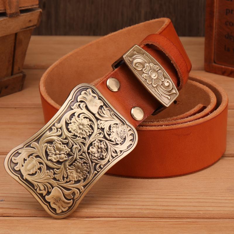 2020 high quality Pure copper embossed Tang Cao large flower Chinese fashion cool black gold waist mens belts vintage, Black;brown
2020 high quality Pure copper embossed Tang Cao large flower Chinese fashion cool black gold waist mens belts vintage, Black;brown