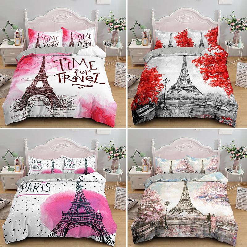 Romantic Tower of Paris Bedding Set Girls Single Queen Duvet Cover Sets Quilt Comforter Covers With Pillowcase Bedclothes, Bss1563
Romantic Tower of Paris Bedding Set Girls Single Queen Duvet Cover Sets Quilt Comforter Covers With Pillowcase Bedclothes, Bss1563