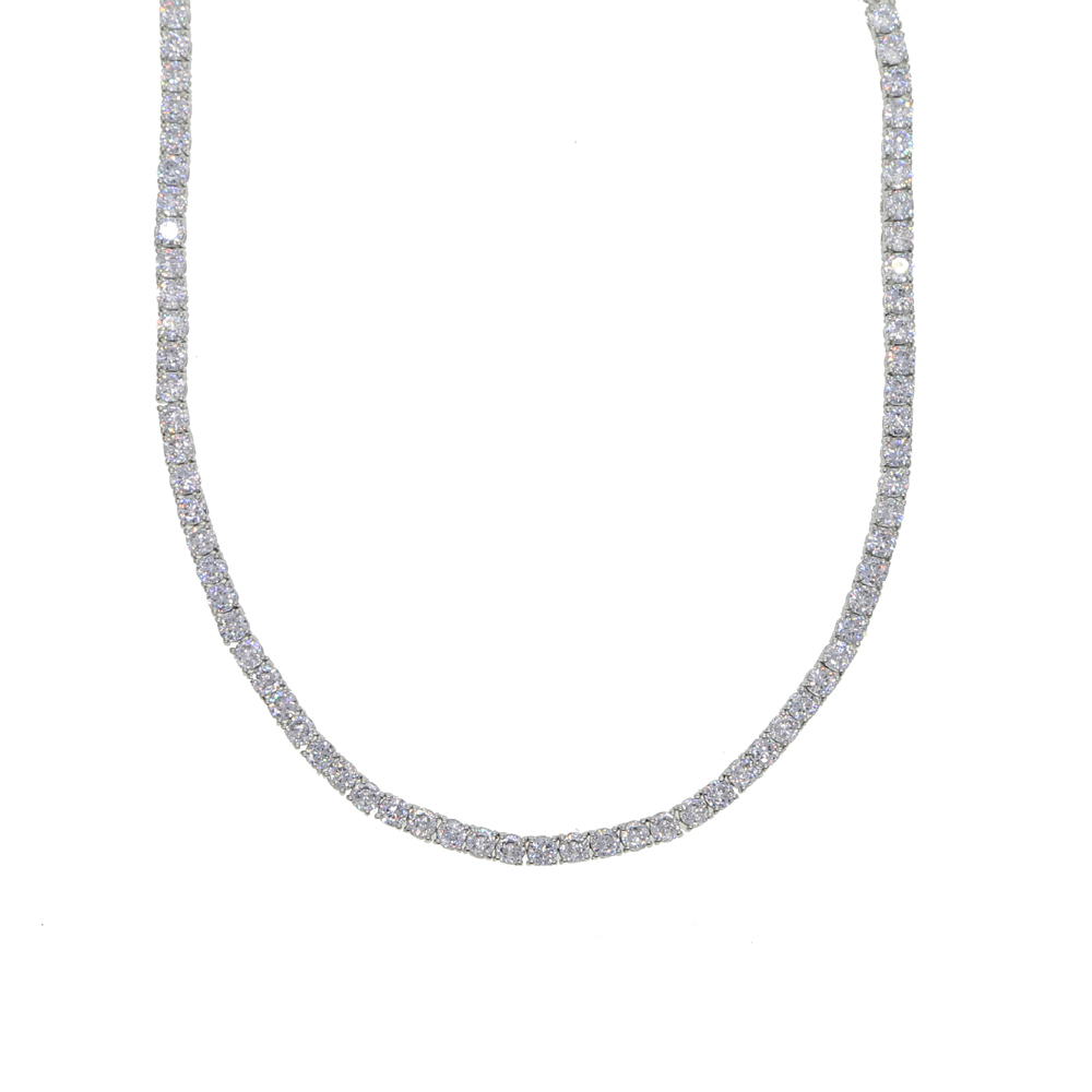 4mm Silver Color Iced Out Tennis Chain Hip Hop Necklcae Micro Pave CZ Stone Bling Zircon Chokers Necklaces 1 Row Women Jewelry T200821