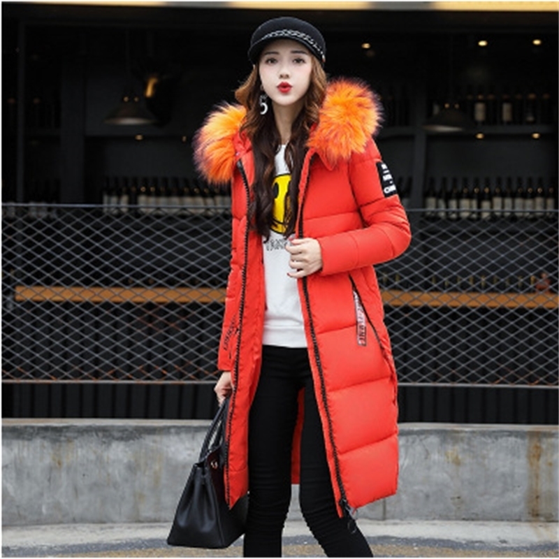 Female Winter -30 Degree Women's Parkas Coats Hooded Fur Collar Thick Section Girl Warm Winter Jackets Snow Coat Jacket 201126