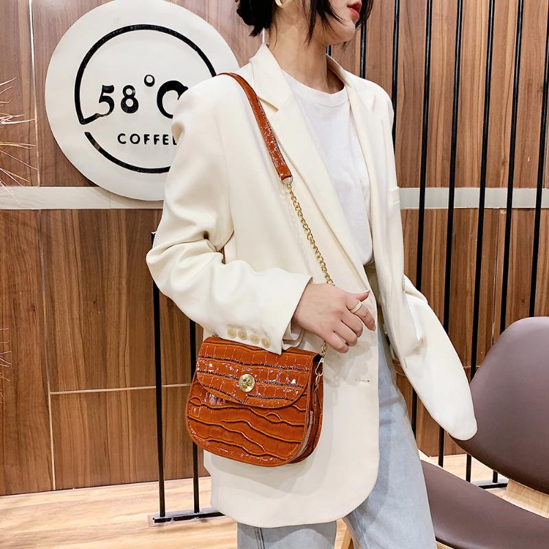 Simply Crossbody Bags PU Leather Solid Color Simple Saddle Totes Lady Chain Travel Small Handbags for Women 2020, Black
Simply Crossbody Bags PU Leather Solid Color Simple Saddle Totes Lady Chain Travel Small Handbags for Women 2020, Black