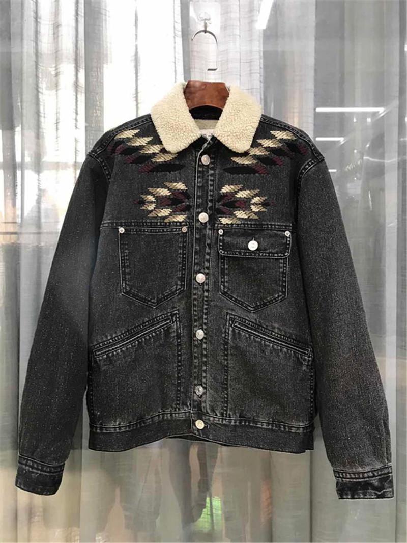 Woman Fashion Cotton Wool Coat Drop Shoulder Slim Long Coats Single Breasted Embroidery, Gray
