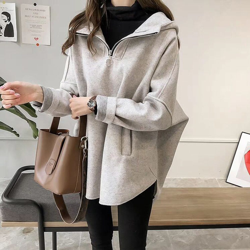 2021 Hoodie New Style Batwing Long Sleeve Mid-length Cardigan Single Loose Fall Winter Suit Girl 37OO, Black
2021 Hoodie New Style Batwing Long Sleeve Mid-length Cardigan Single Loose Fall Winter Suit Girl 37OO, Black