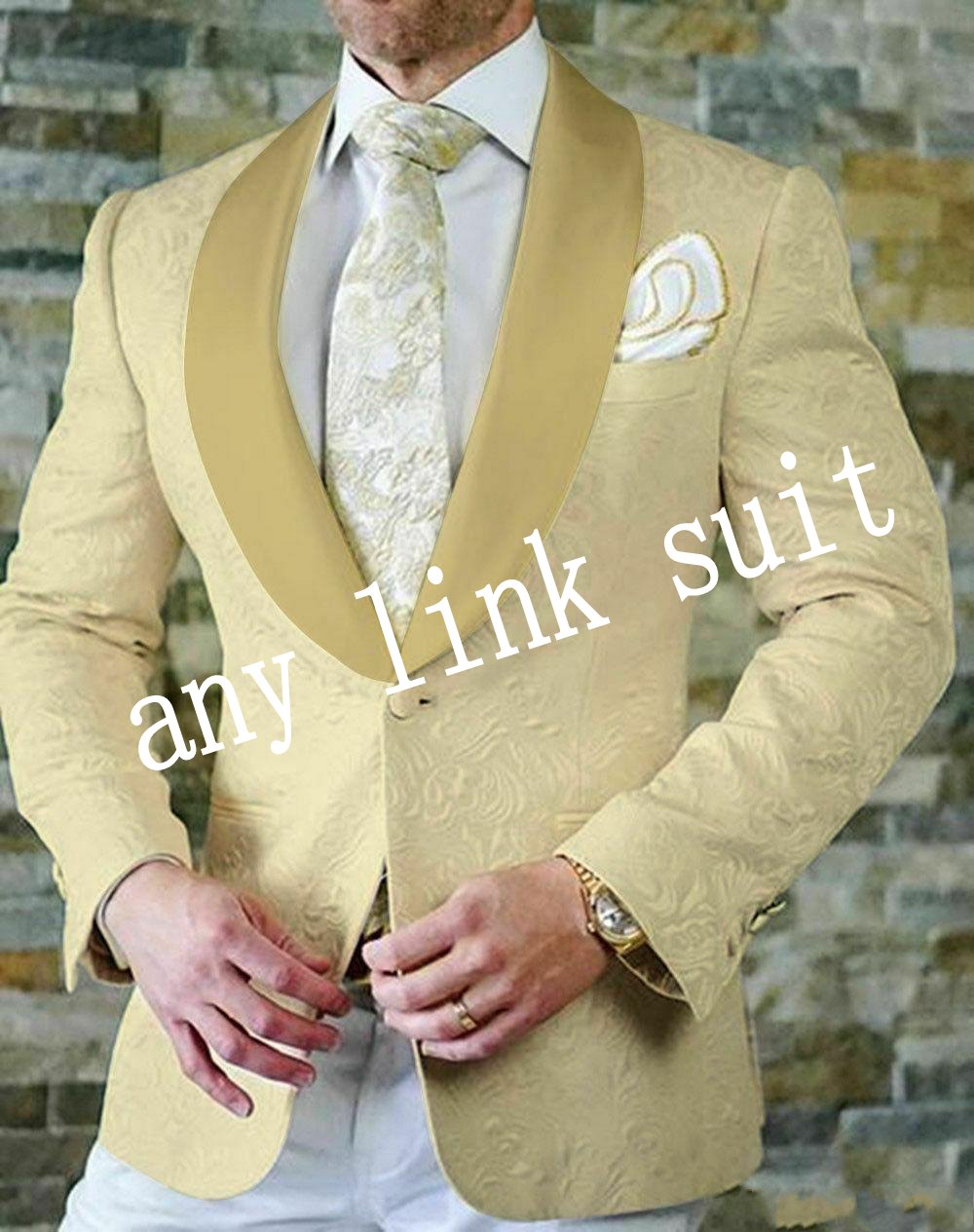 Latest Design One Button Paisley Wedding Men Suits Shawl Lapel Two Pieces Business Groom Tuxedos (Jacket+Pants+Tie) W1294, Same as image
Latest Design One Button Paisley Wedding Men Suits Shawl Lapel Two Pieces Business Groom Tuxedos (Jacket+Pants+Tie) W1294, Same as image