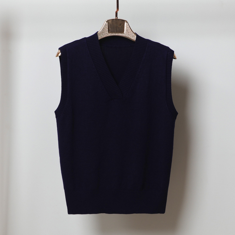 2021 New V-neck Knitted Women's Autumn and Winter Korean Loose Wild Vest Sleeveless Sweater Rncy, Black
2021 New V-neck Knitted Women's Autumn and Winter Korean Loose Wild Vest Sleeveless Sweater Rncy, Black