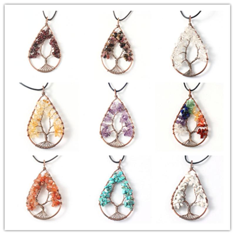 Pendant Necklaces 100-Unique Copper Plated Citrines Crystal Quartz Reiki Stone Water Drop Tree Of Life Necklace Rope Chain Jewelry
Pendant Necklaces 100-Unique Copper Plated Citrines Crystal Quartz Reiki Stone Water Drop Tree Of Life Necklace Rope Chain Jewelry