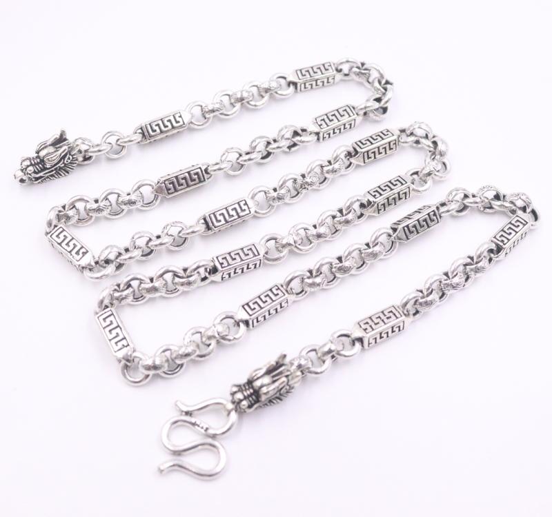 New Fine Pure S925 Sterling Silver Chain Women Men 6mm Cable Link Square Figure Bead Necklace
New Fine Pure S925 Sterling Silver Chain Women Men 6mm Cable Link Square Figure Bead Necklace
