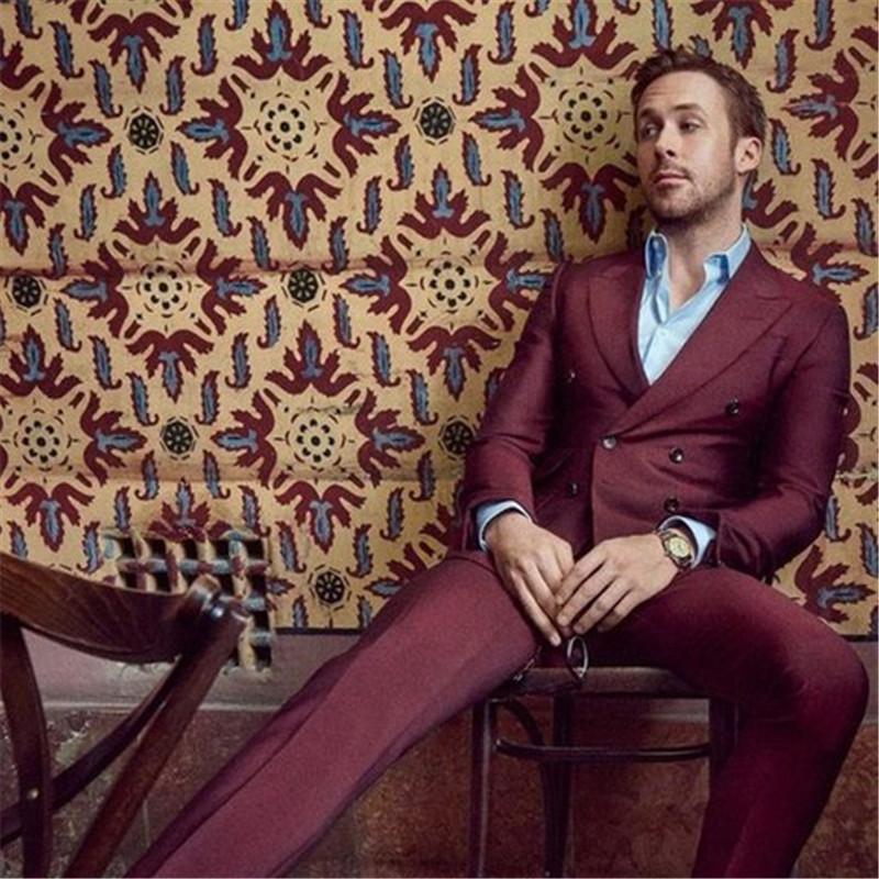 Double Breasted Burgundy Mens Suit 2Pieces(Jacket+Pants+Tie) Latest Designs Formal Slim Fit Blazer Masculino Custom Made 074, Black
Double Breasted Burgundy Mens Suit 2Pieces(Jacket+Pants+Tie) Latest Designs Formal Slim Fit Blazer Masculino Custom Made 074, Black