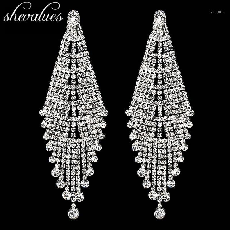 Dangle & Chandelier SHEVALUES Luxury Long Tassel Drop Earrings Full Crystal Big Statement Wedding1
Dangle & Chandelier SHEVALUES Luxury Long Tassel Drop Earrings Full Crystal Big Statement Wedding1