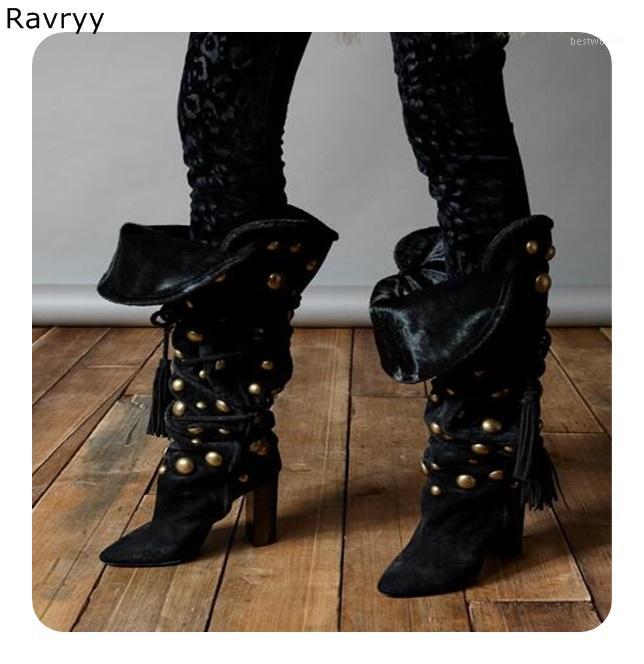 2020 Autumn Winter Fashion Lace Up Black Suede Woman Long Boots Round studded High Square Heel Design Female Party Show Shoes1, As picture
2020 Autumn Winter Fashion Lace Up Black Suede Woman Long Boots Round studded High Square Heel Design Female Party Show Shoes1, As picture