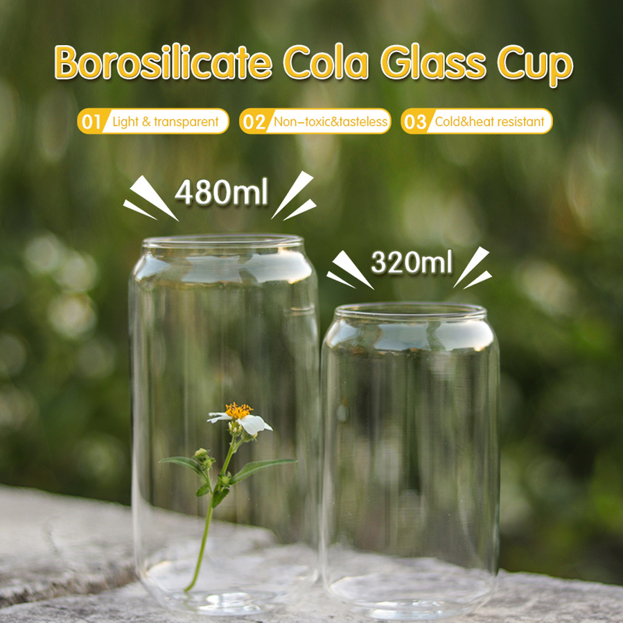 Sublimation 12oz 16oz Glass can Creative Can Shape Tea Juice Milk Glass Cup Coffee Mug Wine Glass Drink Cup Durable High Borosilicate 0215, 12oz cup lid + straw
Sublimation 12oz 16oz Glass can Creative Can Shape Tea Juice Milk Glass Cup Coffee Mug Wine Glass Drink Cup Durable High Borosilicate 0215, 12oz cup lid + straw