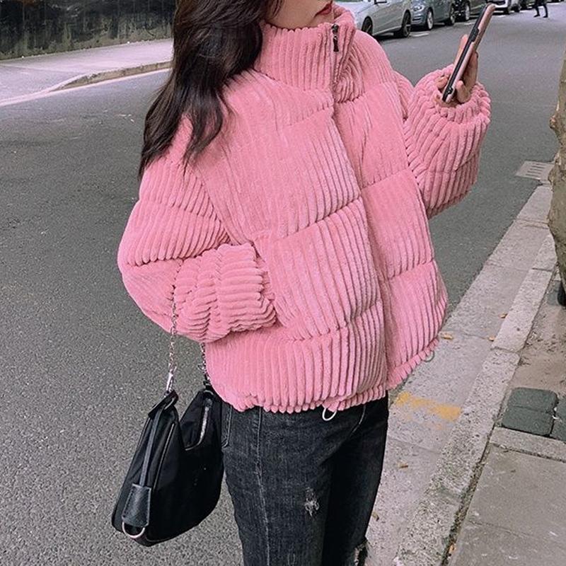 Winter Cotton Corduroy Coat Thicken Women Stand Collar Long Sleeve Cotton Padded Jacket Female Warm Outwear Womens Parka, Beige
Winter Cotton Corduroy Coat Thicken Women Stand Collar Long Sleeve Cotton Padded Jacket Female Warm Outwear Womens Parka, Beige