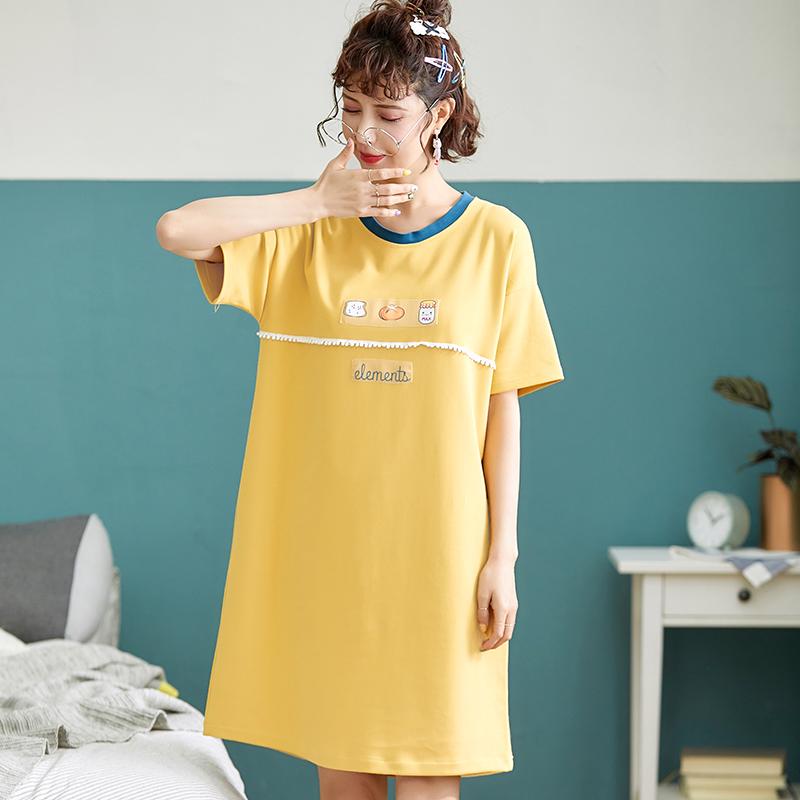 Women Leisure Night Dress 100%Cotton Soft Nightgown Sleepwear Women's Dressing Gown Cartoon Nightdress Home Wear Plus Size XXL
Women Leisure Night Dress 100%Cotton Soft Nightgown Sleepwear Women's Dressing Gown Cartoon Nightdress Home Wear Plus Size XXL