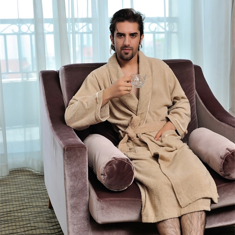 100% Cotton Bathrobe Men White Terry Fleece Towel Winter Robes Men's Robe Long Robe For Men Absorbent Bathrobes Home Clothes 201109, Blue
100% Cotton Bathrobe Men White Terry Fleece Towel Winter Robes Men's Robe Long Robe For Men Absorbent Bathrobes Home Clothes 201109, Blue