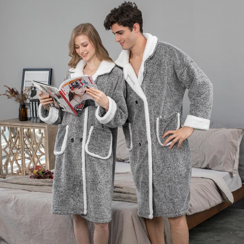FZSLCYIYI Winter Pyjama Couple Sleepwear Men Women Flannel Bathrobe Coral Fleece Pajamas Night Dressing Gown Bride Robe, Men 1
FZSLCYIYI Winter Pyjama Couple Sleepwear Men Women Flannel Bathrobe Coral Fleece Pajamas Night Dressing Gown Bride Robe, Men 1