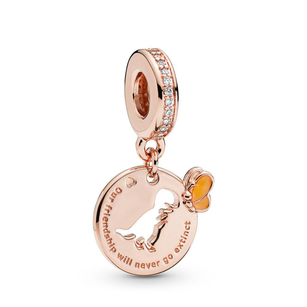 Factory wholesale 18CT Rose Gold Plated Over 925 Sterling Silver Dinosaur & Butterfly Friendship Pendant Fits European Style Beads Bracelets
Factory wholesale 18CT Rose Gold Plated Over 925 Sterling Silver Dinosaur & Butterfly Friendship Pendant Fits European Style Beads Bracelets