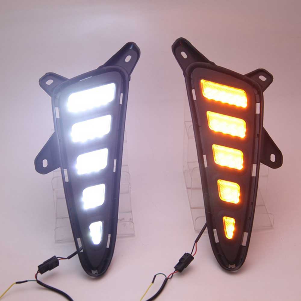 2Pcs Car LED Daytime Running Lights DRL Turn Signal Fog Lamps Dual-Color For CHR 2017 2018
2Pcs Car LED Daytime Running Lights DRL Turn Signal Fog Lamps Dual-Color For CHR 2017 2018