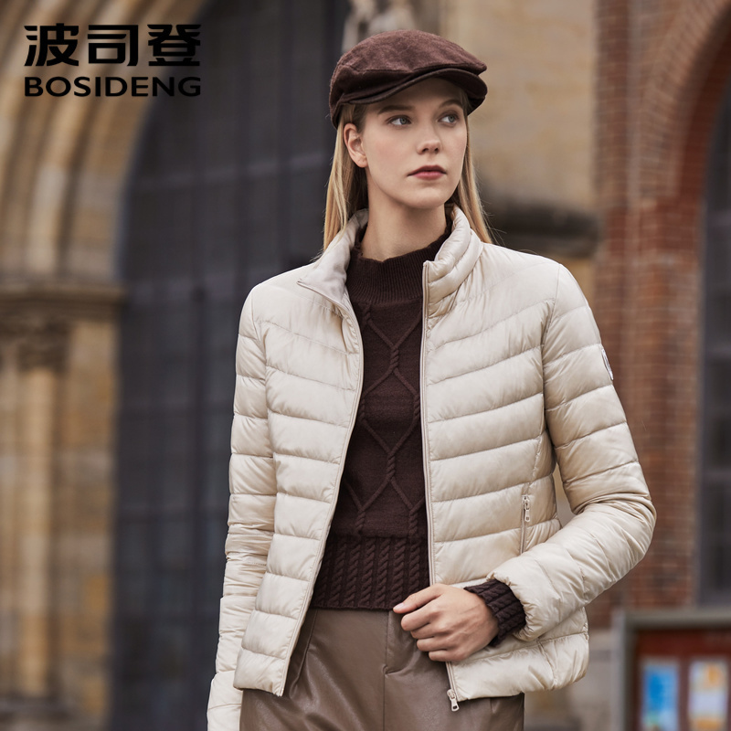 BOSIDENG new women down jacket early winter down coat ultra light stand collar warm outwear waterproof B90131010 201029