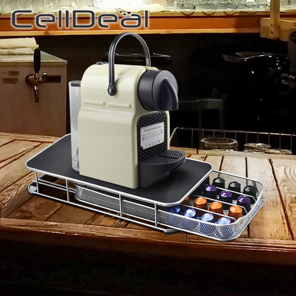 CellDeal Stainless Pod Holder Storage Drawer Organizer Rack for 40pcs Nespresso Capsules Coffee Display Q0109
CellDeal Stainless Pod Holder Storage Drawer Organizer Rack for 40pcs Nespresso Capsules Coffee Display Q0109
