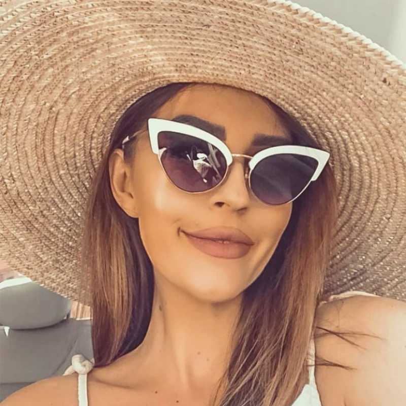White Eyebrow Sun Glasses For Women Fashion 2020 Semi Rimless Cat Eye Sunglasses Lady 90s Shades Oculos Feminino
White Eyebrow Sun Glasses For Women Fashion 2020 Semi Rimless Cat Eye Sunglasses Lady 90s Shades Oculos Feminino