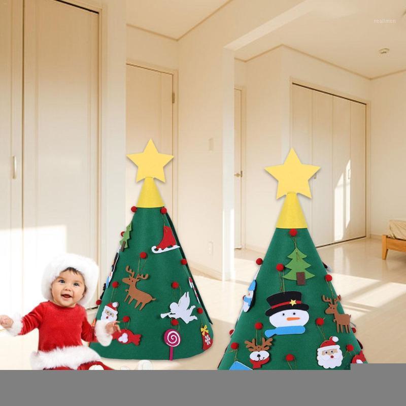 3D Felt Christmas Tree with Ornaments New Year Gifts for Kids DIY Supplies Xmas Home Decoration Playtime Children's Tree1 
3D Felt Christmas Tree with Ornaments New Year Gifts for Kids DIY Supplies Xmas Home Decoration Playtime Children's Tree1